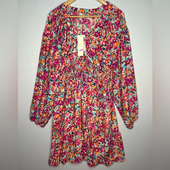 Dokotoo Dresses & Skirts - Vibrant Floral Long Sleeve Dress NWT
